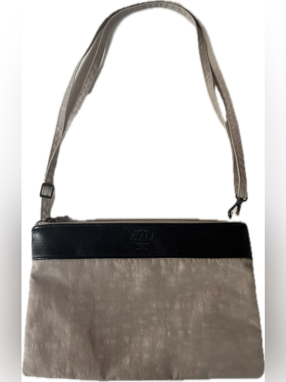 Herschel Two-Tone Crossbody Shoulder Bag in Taupe and Black